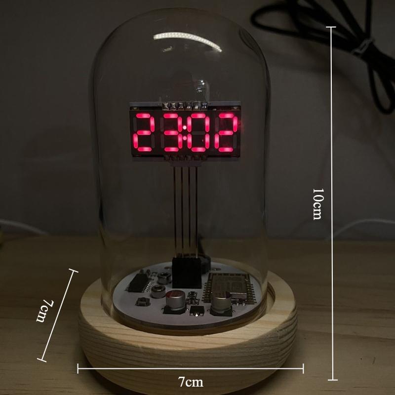 Retro Table Clock Minimalist Decoration Digital Clock Living Room Nixie Clocks Transparent Wifi Desk Clocks Aesthetic Decor