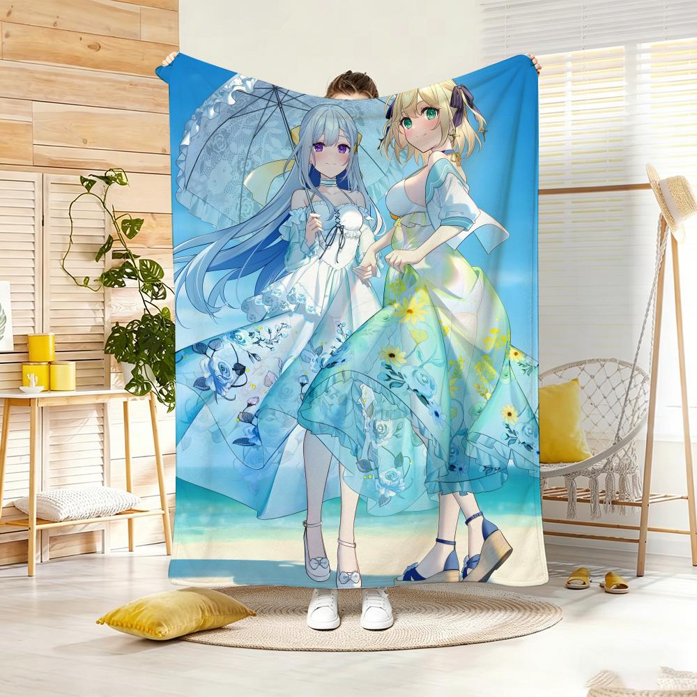 

ANIME M-MagiRevo Throw Lightweight 240g Flannel Blanket Soft Skin-friendly for Summer Cooling 75cmx90cm