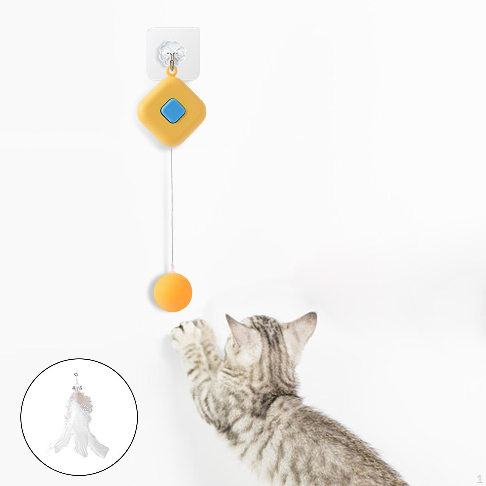 

Интерактивная игрушка для кошек, палочка-дразнилка, настольный теннис, перо, игрушки для домашних животных, подвесные Square