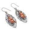 Natural Asteroid Jasper Gemstone 925 Sterling Silver Jewelry Earring 2.56" ZS-1446