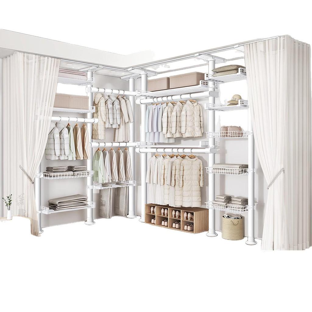 Extra Thick Walk-in Closet Floor-to-Ceiling Clothes Rack