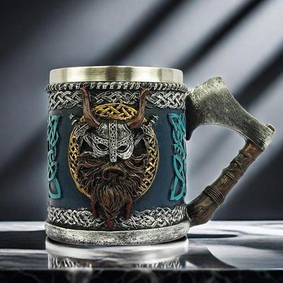 450ml Pijící Gotický Kávový Hrnček Vikingský Pivní Krígel Barový Pijící Kávový Hrnček Velký Sudový Pivní Krígel Gotický Pivní Krígel Hrnček na Čaj