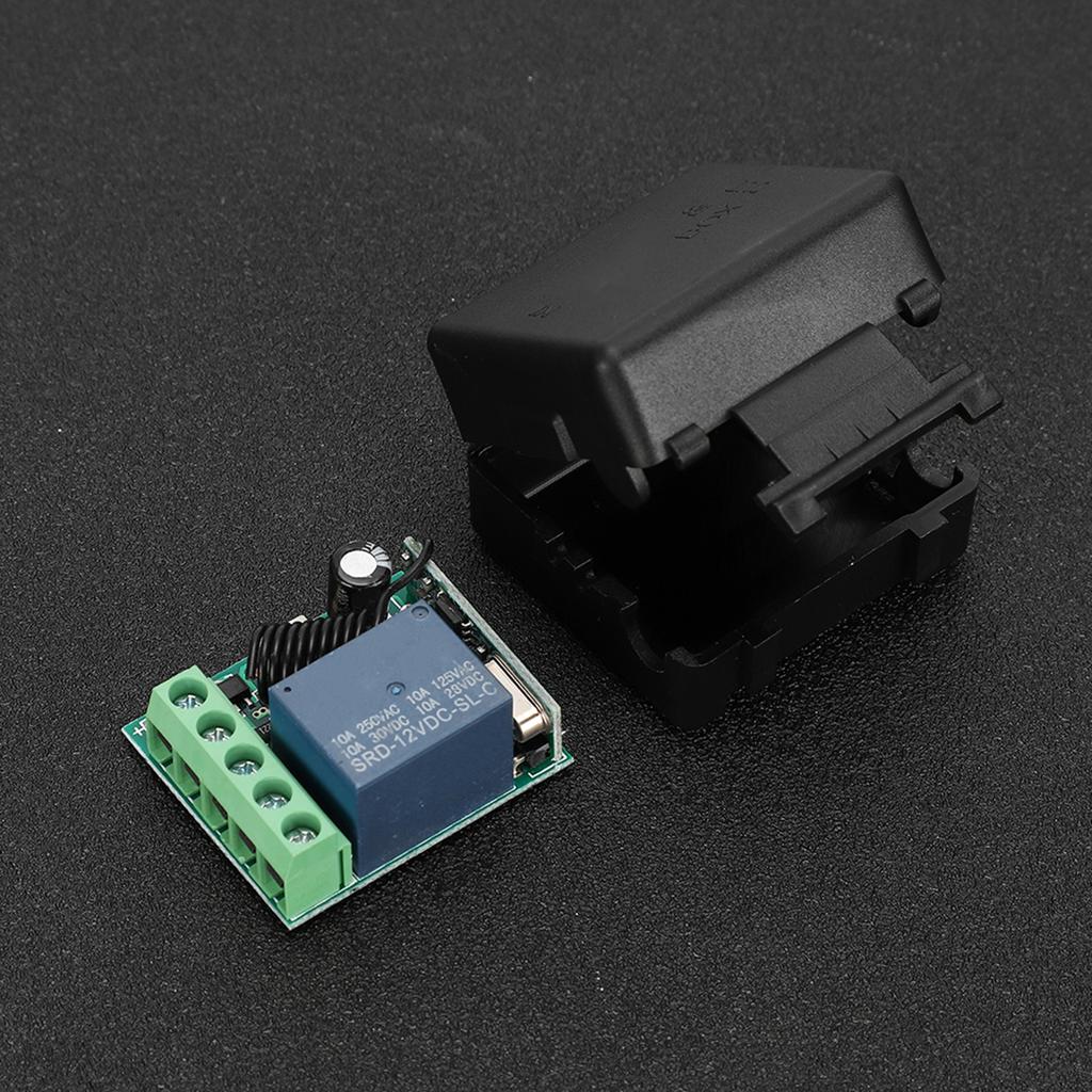 12V Single Channel Remote Control Switch Transmitter Receiver Set 2 Button Learning Code