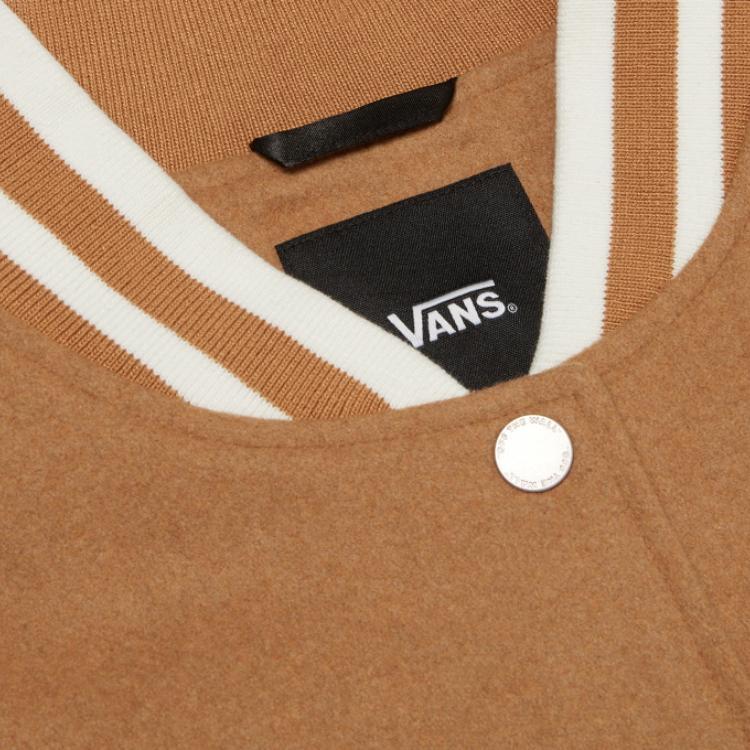 Vans Comfortable Casual Single Button Long Sleeve Jacket Men jackets Brown VN000HJP1OU1