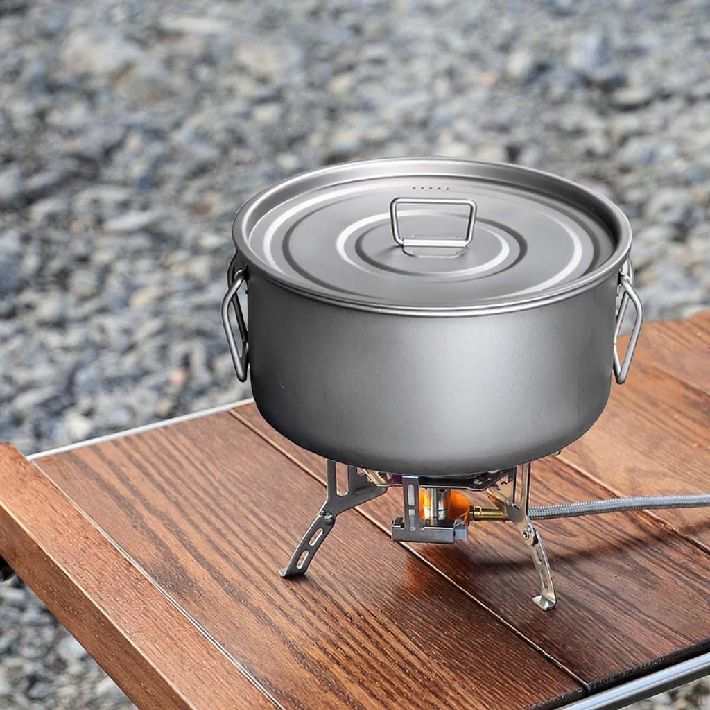 Camping Kochgeschirr Zubehör Utensilien Kompakte Lieferungen mit Deckel Kochtöpfe Ausrüstung für