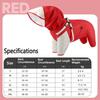 Waterproof Pet Dog Raincoat Four Legged Clothing with Hat Outdoor Dog Raincoat Reflective Stripe Breathable Dog Rain Jacket