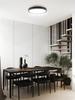 LED ceiling lamp, surface-mounted flat light fixture, 24W, 4000K, black