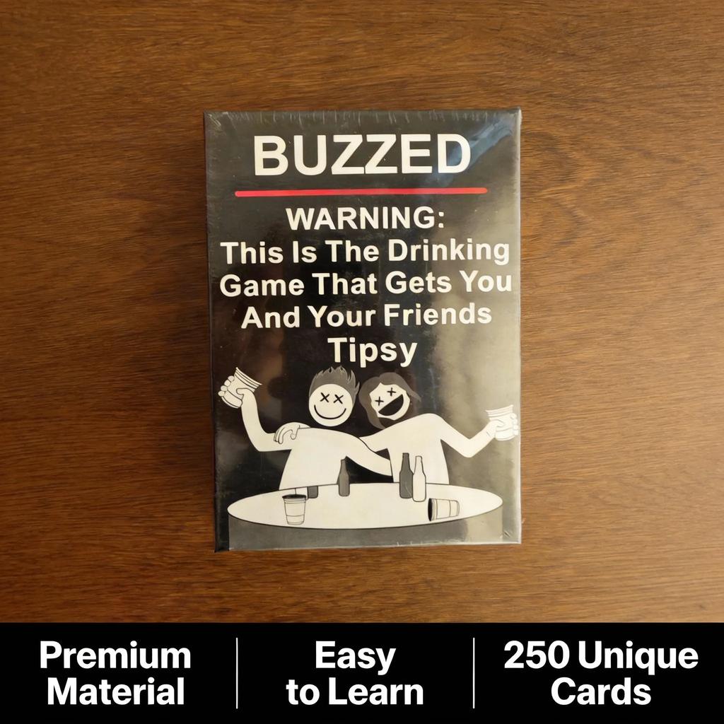 Buzzed English Version Adult Drinking Card for Friends Parties Game Nights