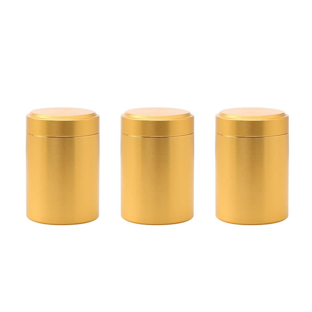 Airtight Smell Proof Container Quality Stainless Steel Mini Tea Cans Herb Stash Jar Chai  Coffee Storage Box Tea Caddies Box