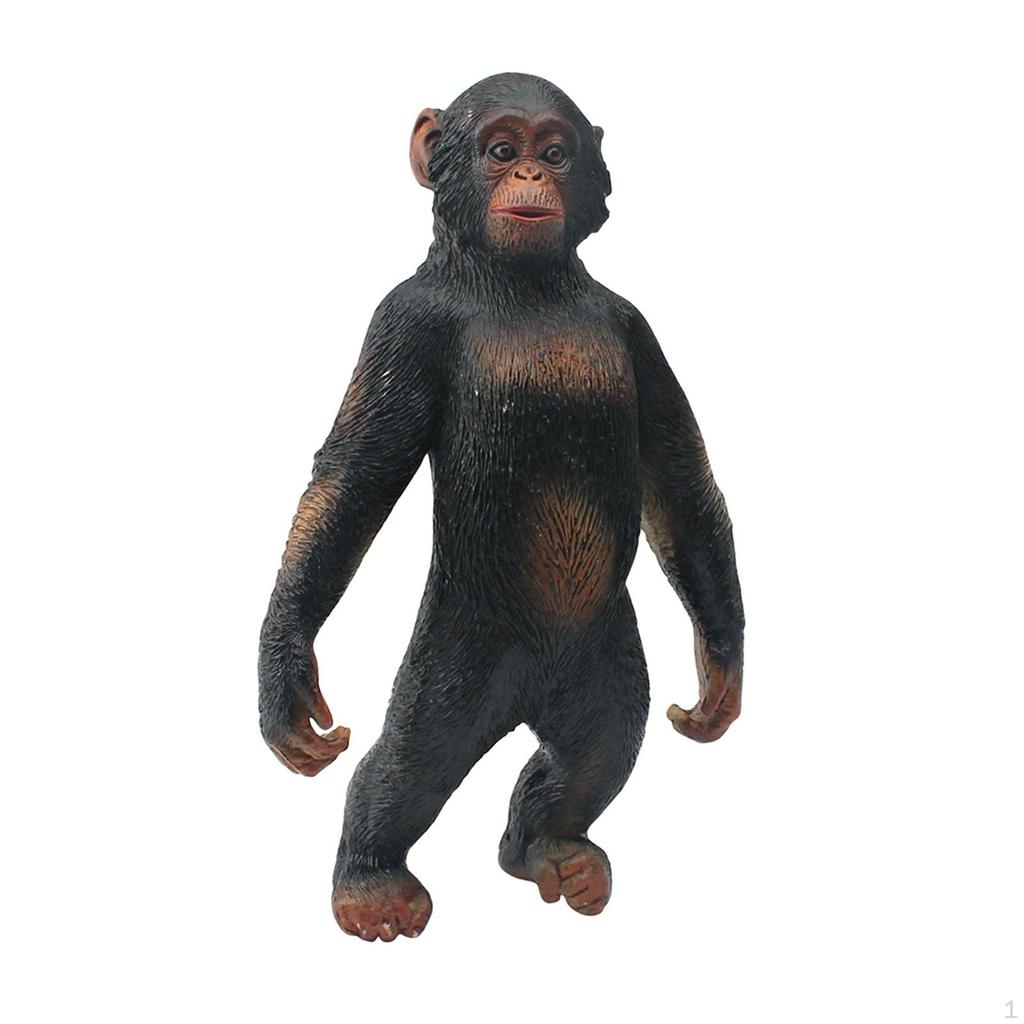 Lifelike Orangutan Figures Animal Figurine Sculpture Action Figure Toy for Home Decor Collection