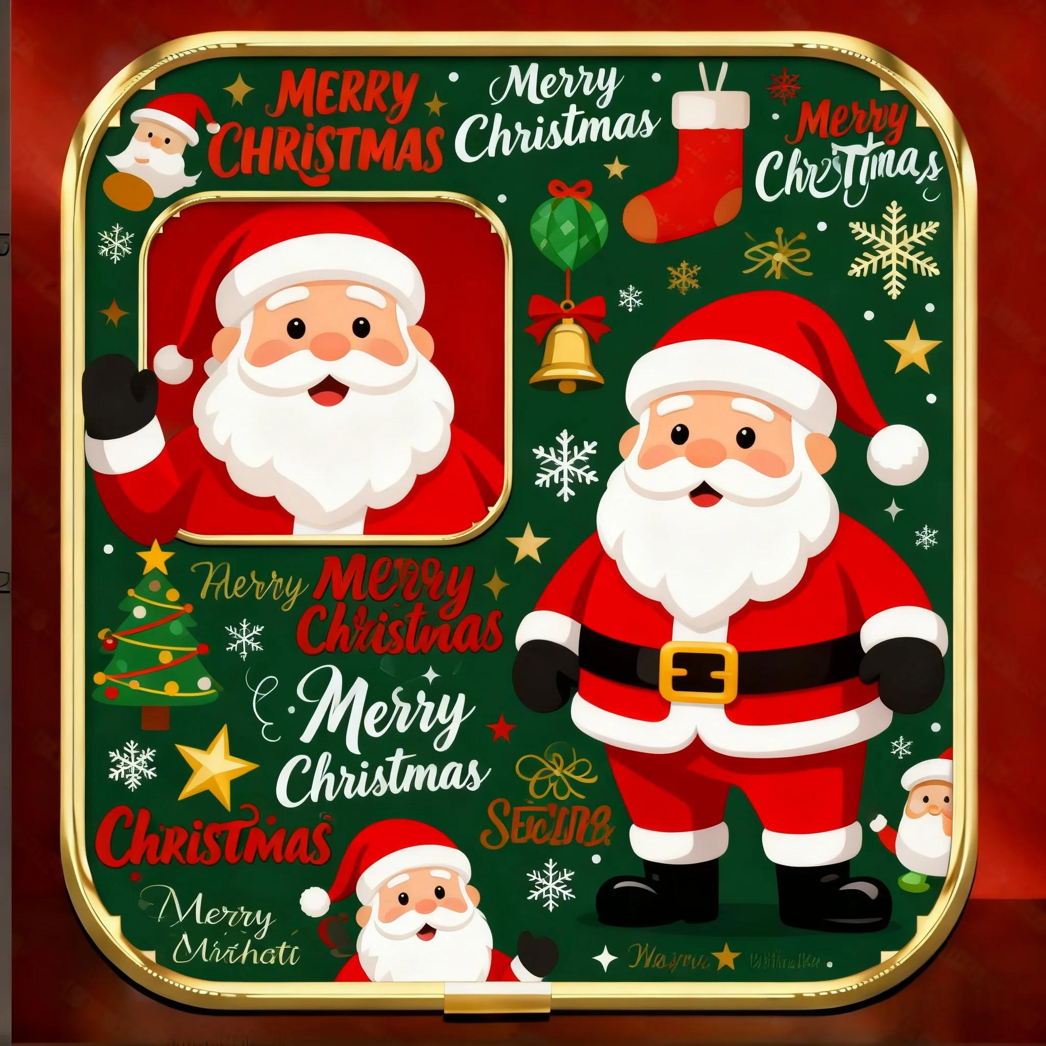 

Роспись фоторамки на рождественскую тематику - Идеальный праздничный декор для украшения домов и мест сбора теплой праздничной атмосферой 30X30X2.5