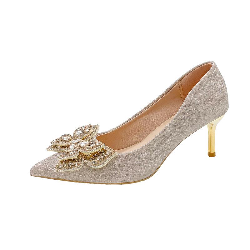 2026 Spring New High Heels Women's Pointed Fine Heels Bow Fashion Women's Shoes