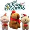 Christmas Bear Capybara Plush Toy Dolls Room Decoration Ornaments Children Gift
