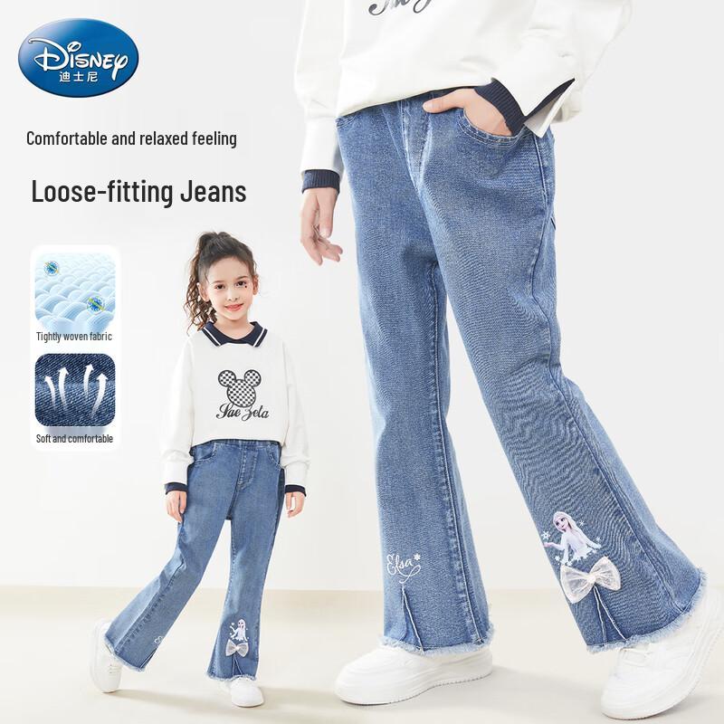 Disney Elsa Girls  Flared Denim Jeans 120
