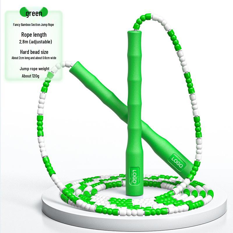 Adjustable Children's Bamboo Jump Rope – Tangle-Free for Beginners & Students, Customizable with Logo.