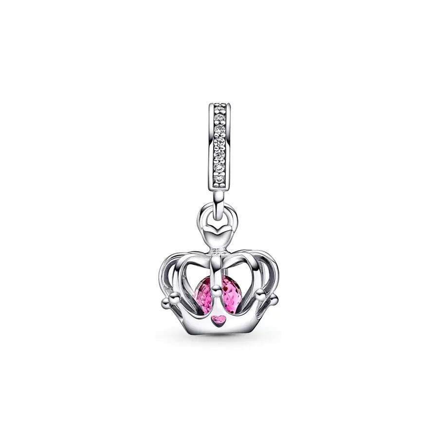  Queen Crown Charm Bead for DIY Jewelry Silver Bracelet Necklace Gift Kids Toy