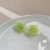 Green Floral Earrings - Japanese Korean Sweet Tea Series, High-End Whitening Ear Accessories