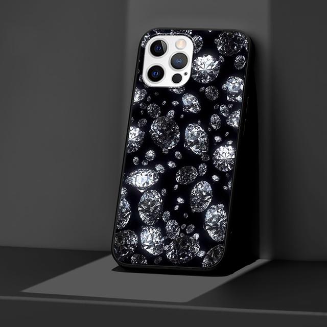 

Красивый чехол с бриллиантами для Iphone 14 11 13 Pro Max 12 Mini Xr 7 8 Plus Se 2020 Xs 6 6s + черный мягкий чехол для мобильного телефона iPhone 11 Pro