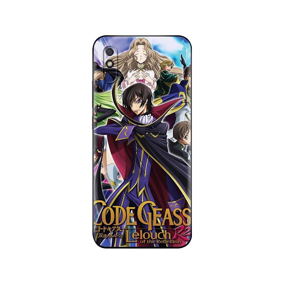 Black Tpu Case For Xiaomi Redmi 7A 8 8A 9 9A 9C Case Redmi Note 8T 8 Pro T Note 9 9S 9 Pro Case Japanese Anime Code Geass