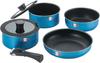 Frying Pan and Pot Detachable IH and Gas Stove 4-Piece Set, Handles, Compatible, "Jeanne Ecole" JE-123R