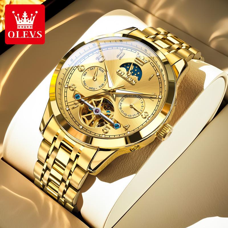 

Zhang Zhilin Endorsed Oliss Luminous Mechanical Watch with Multifunctional Hollow Design for Men