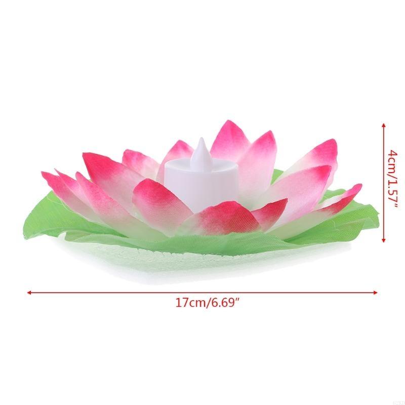 62KD LED Floating Lotus Flower Lamps On Water Swimming Pool Garden Decoration Light
