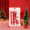 School Supplies Gift Sets for Students 6PCS Christmas Stationery Set Students, Cute Patterns Print Holiday Packs Classroom Practical Supplies, Smooth
