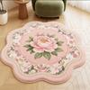 Flower Pattern Carpets for Living Room Fluffy Soft Pink Rug French Style Bedroom Decor Pink Carpet Thick Plush Bedside Floor Mat