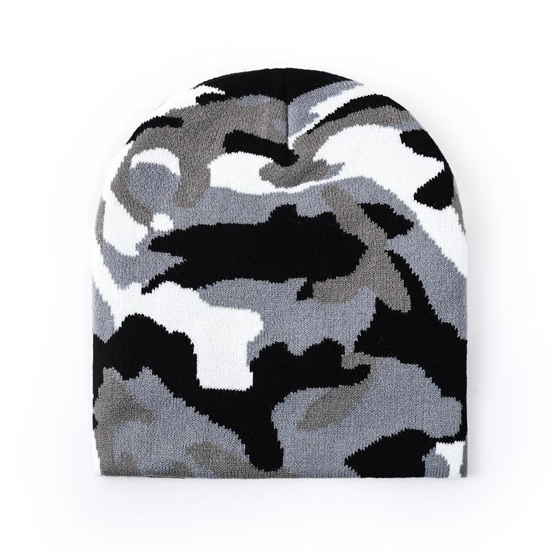 New Cross-border Winter Toque Beanie Cow-pattern Jacquard Warm Short-style Knitted Wool Unisex Street Style Hat