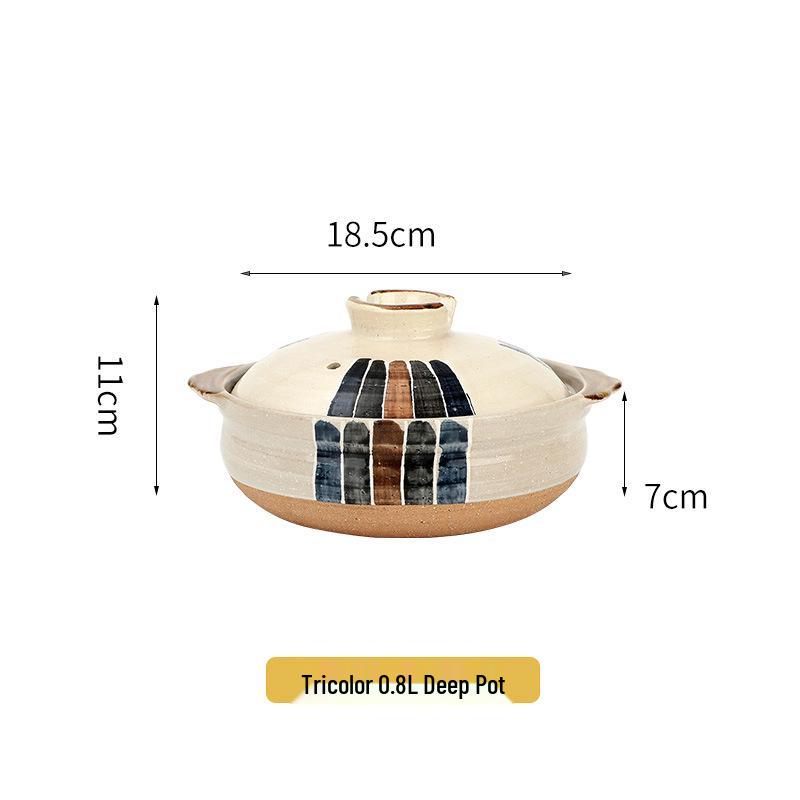 Bao Yi High-Temperature Japanese Ceramic Clay Soup Pot for Gas Stove