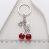 Trendy Cute Pearl Cherry Keychain for Women – Versatile Bag Ornament
