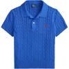Polo Cable Knit Short Sleeve Sweater Slim Fit Women Tops 211972118-500