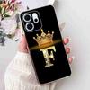 For Oppo Reno14 F 5G 6.57" Case Popular Design Letters A-Z Crown TPU Soft Silicone Cover For Oppo Reno 14F CPH2743 Phone Casing