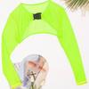 2024 Multicolor Long Sleeve Mesh Sun Protection Cover-up Bikini Swimwear Top