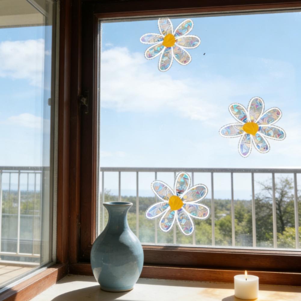 

Daisy Flower Static Cling Stickers for Windows and Walls Set of 4 PVC Material Modern Decorative Floral Pattern China Mainland
