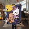 1PC Custom Name PeacHE Goma Patterned Flannel Blanket Suitable For All Seasons for Home Decor Warmth and Comfort Gifts Holiday Present -HE166