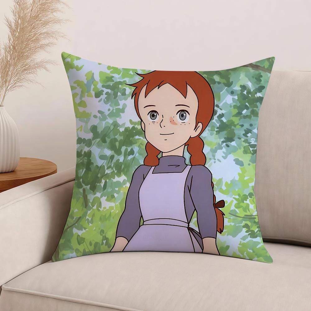 Anime Anne with an E Pillow Case Office Cushions Suitable For Sofa Car Bedroom Decorative Cushion Cover