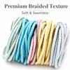 Hair Ties 50Pcs Candy Color Soft Cotton No Crease Elastic Bands for Girls Bridesmaid Gift Small Bulk