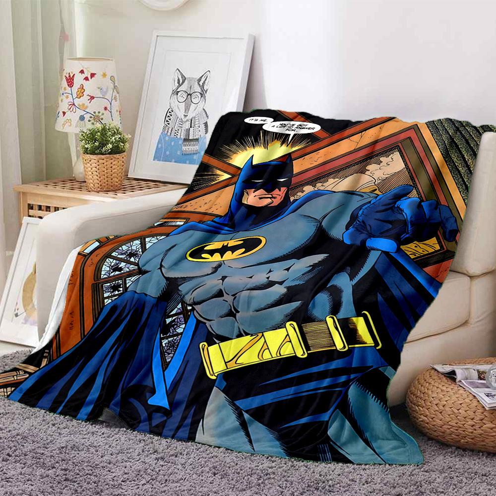1pc Batman, Superhero Blanket Lightweight Flannel Throw For Sofa, Bed, Travel, Camping, Livingroom, Office, Couch, Chair, And Bed