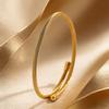 Simple design stainless steel  for girls, high-end steel wire opening non-fading , steel titanium 