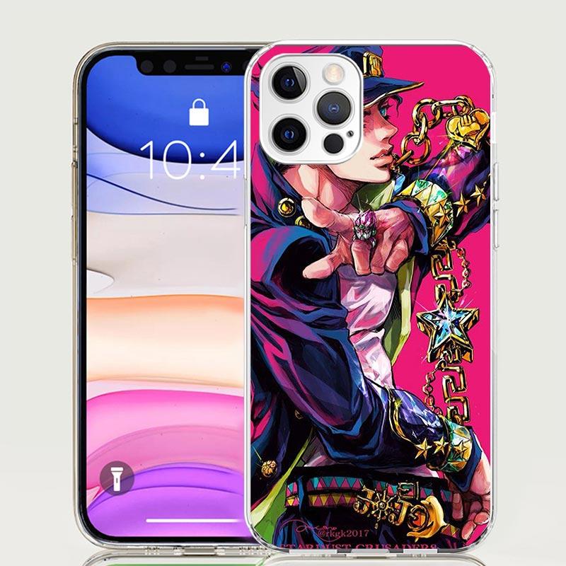 JoJo's Bizarre Adventure Kujo Jotaro Phone Case for Apple iPhone 17 Air 16 15 Plus 14 + 13 Mini 12 11 Pro Max 7 8 SE 16Max Soft