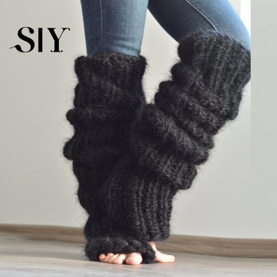 Soft And Cozy Women Socks 1 Pair Winter Calf Thick Knitted Solid Color Anti-slip Warm Pile Comfortable For Leg Warmers JK Boots Stocking Lolita