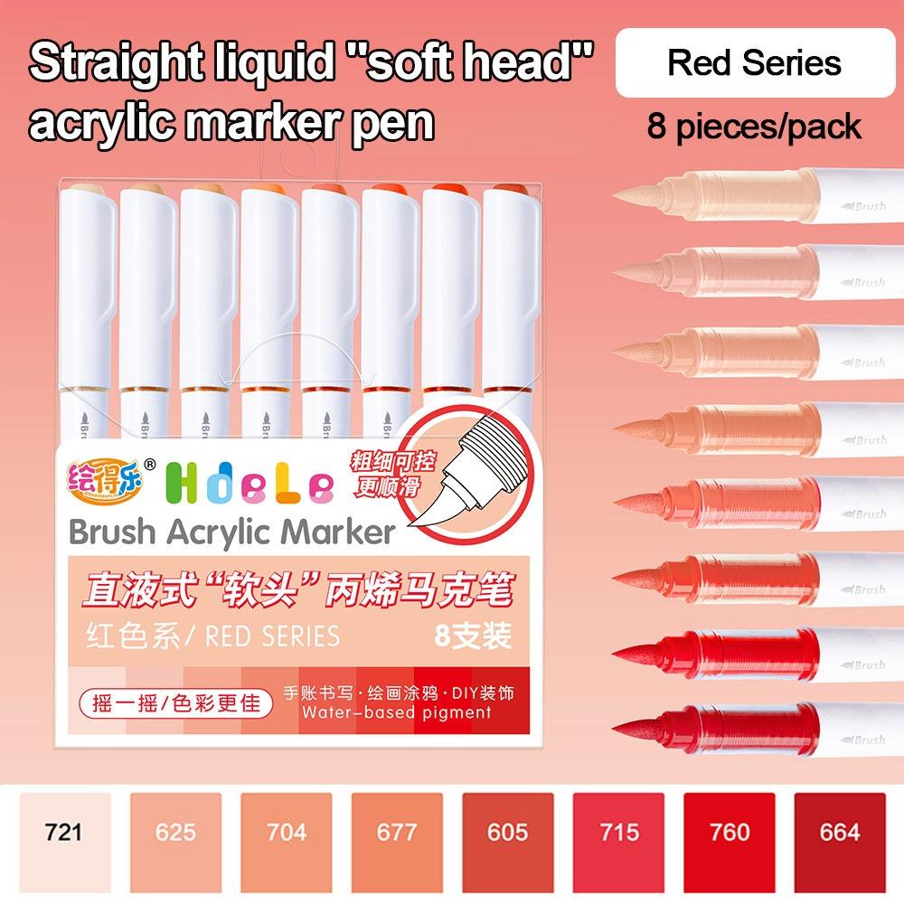 Quick-Drying Acrylic Marker Pen Softhead Art Watercolor Pen Straight Liquid Marker  Calligraphy