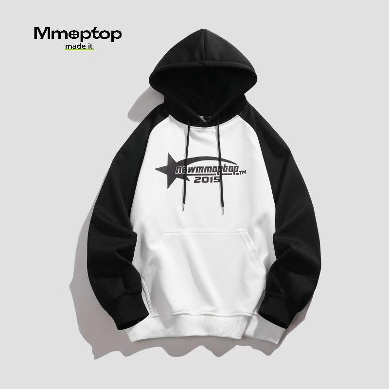 

MMOPTOP Мужская/Парная Толстовка с капюшоном с цветными блоками и принтом L