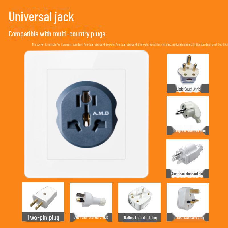 Adaptor priză de călătorie din Europa în Germania 10A/16A - negru
