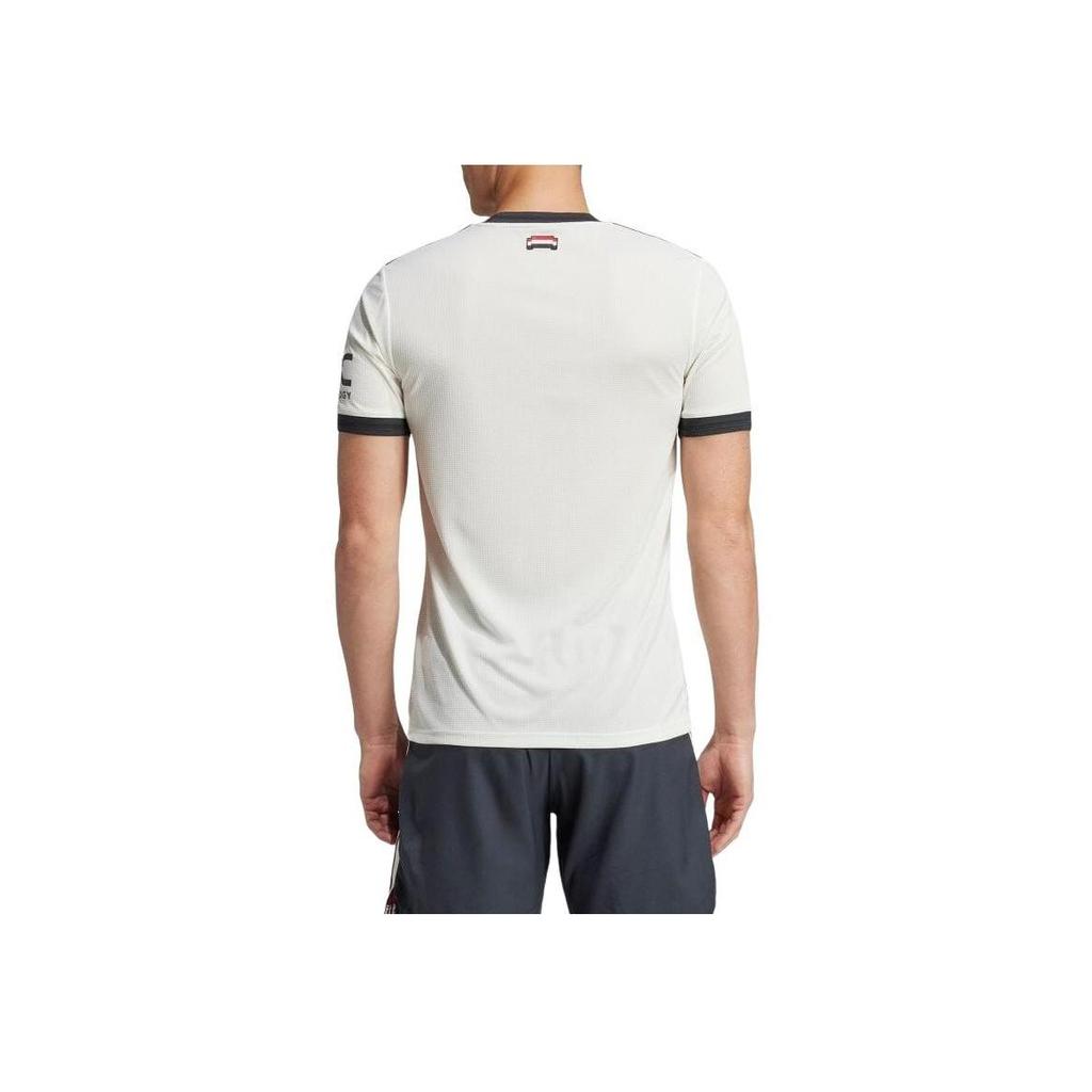 Adidas Originals SS24 24/25 Third Authentic Jersey Manchester United Series Round Neck Letter Short Sleeve Football Shirt Men Jersey Gray White IY7814