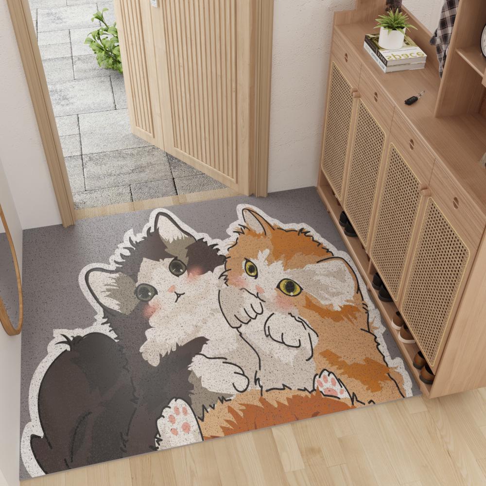 Cartoon Entrance DIY Cuttable Non-Slip Door Mat for Dust Removal and Pet Use