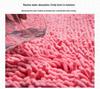 Non-Slip Chenille Half-Round Floor Mat - Water Absorbing, Machine Washable Rug for Hallway, Bathroom, and Bedroom