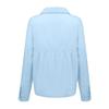 Camicia da Donna Estiva con Collo a Revers Sottile Fresca in Cotone e Lino Elegante Scollo a V Manica Lunga Camicia da Signora