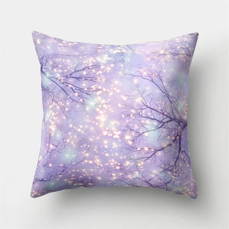 Office Living Room Home Pillowcase Night Moonlight Scenery Pillowcase Car Ornaments